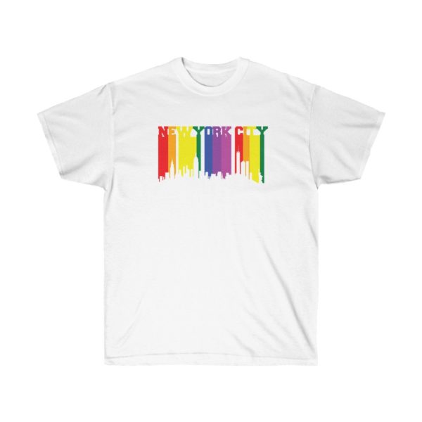 Unisex - New York  Rainbow Tee (White) - Multiple Sizes